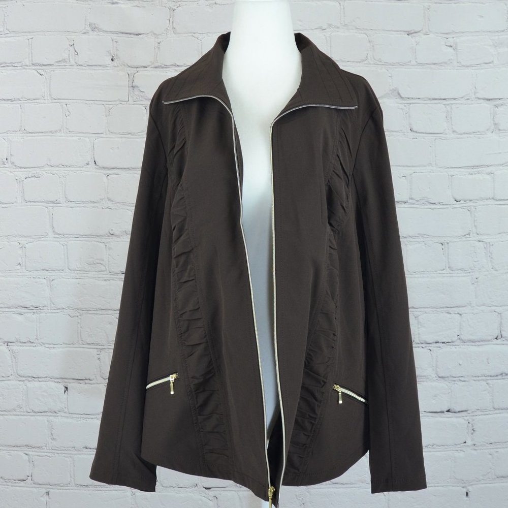 NEW! CHICO'S ZENERGY Neema Ruched Active Jacket - Picture 6 of 8